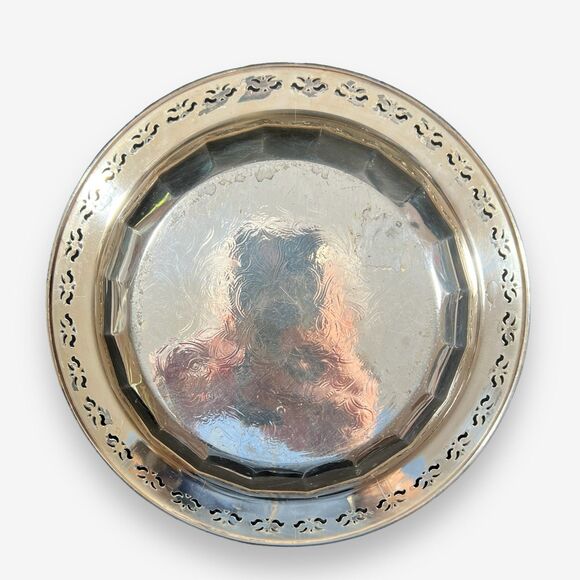 Vintage silver plated shallow bowl 9 ins diameter - Picture 2 of 9